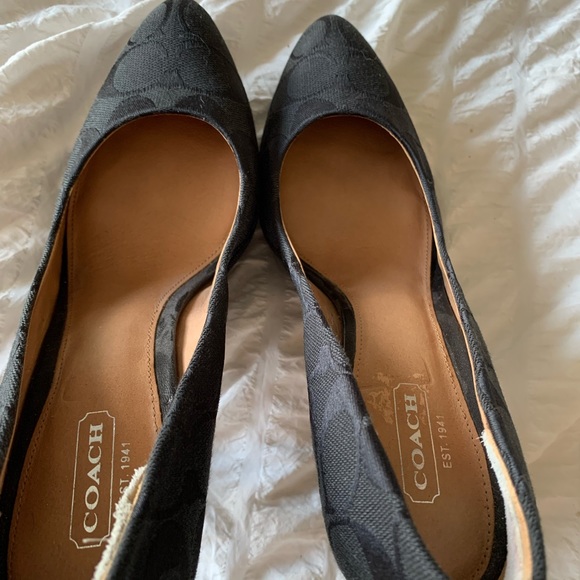 Coach black monogram high heels size 8 - Picture 7 of 16